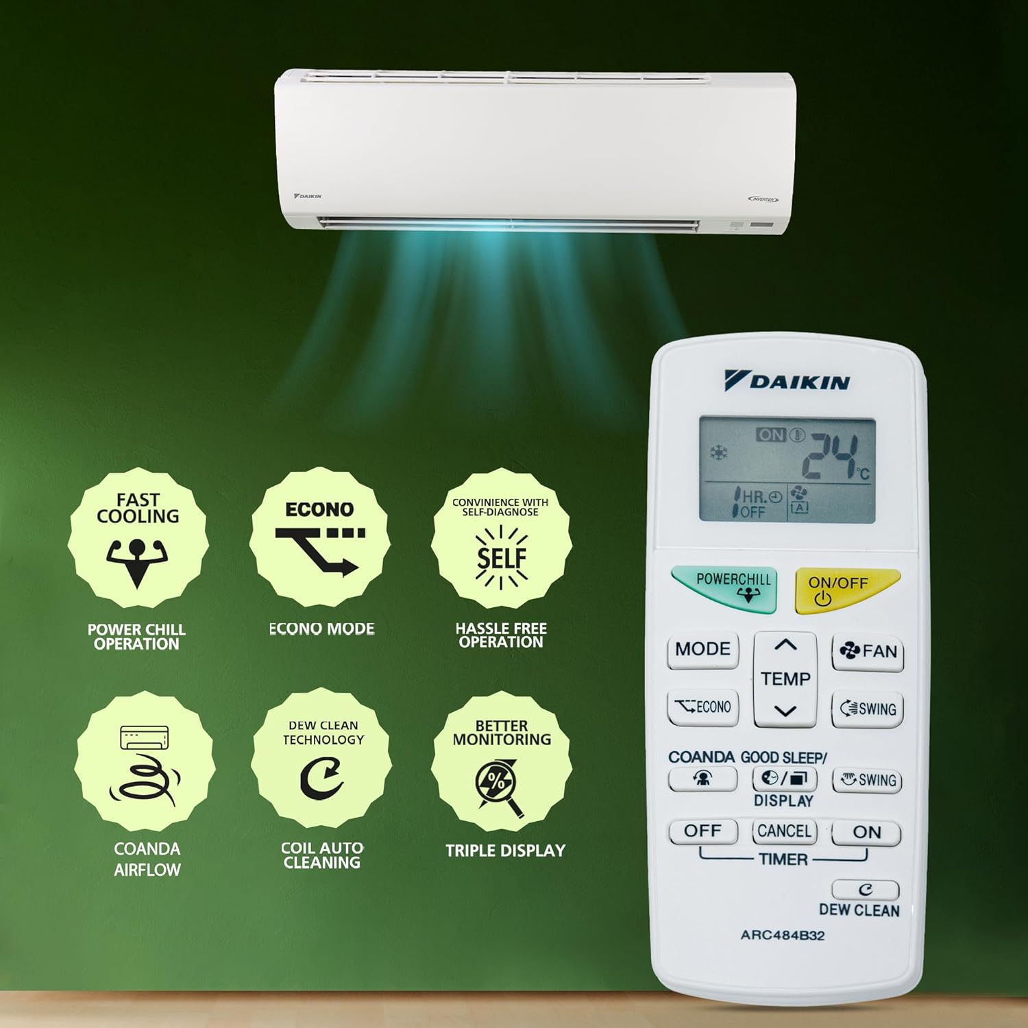 Daikin Premium Series 1 Ton 3★ Inverter image 4 — AR Cool Center Delhi